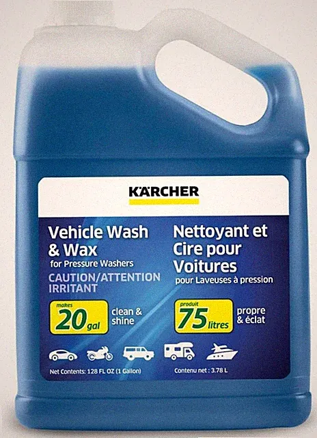 Kärcher Vehicle Wash and Wax, Pressure Washer Detergent, Cleans Cars, Bikes, Tr