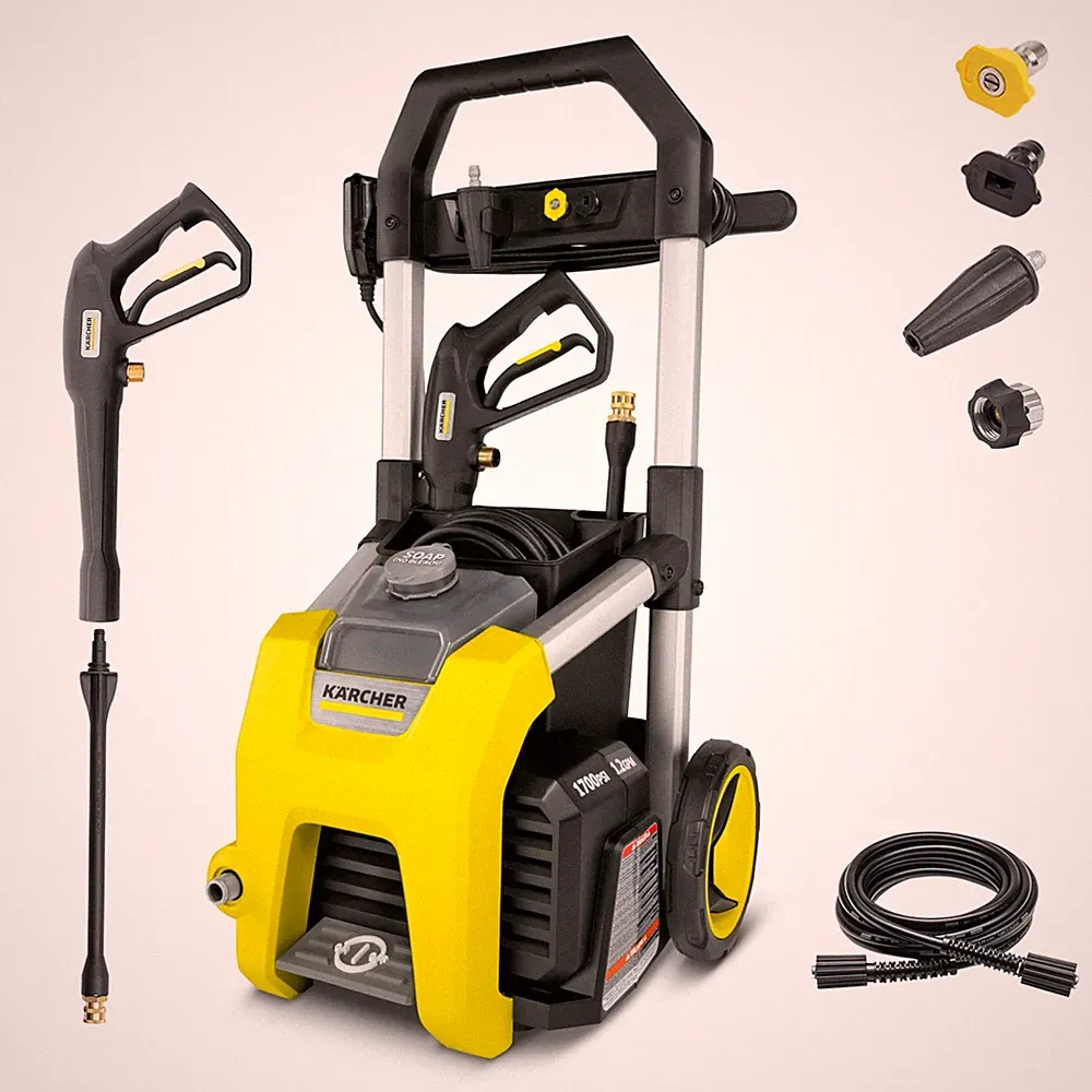 Kärcher K1700 Electric Pressure Washer, 3 Spray Nozzles, Detergent Tank,1.2 GPM