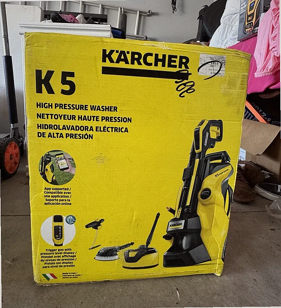 Kärcher K5 Cold Water Corded Electric Pressure Washer w/ Gun Hose Wand Yellow