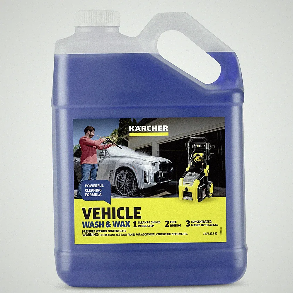 Kärcher Pressure Washer Detergent Vehicle Wash & Wax, Car Cleaner - 1 Gallon
