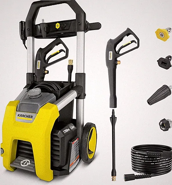 Kärcher Pressure Washer K1700, 3 Spray Nozzles, Detergent Tank, for Cars, Drivew