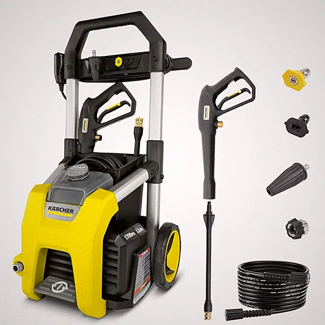 Kärcher Pressure Washer K1700, CETA Certified, 3 Spray Nozzles, Detergent Tan...