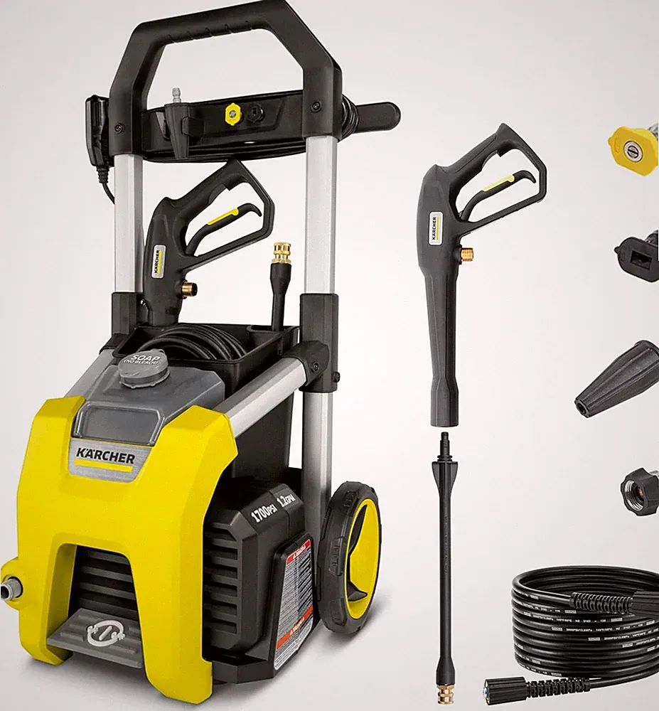 Kärcher Pressure Washer K1700, CETA Certified, 3 Spray Nozzles, Detergent Tank