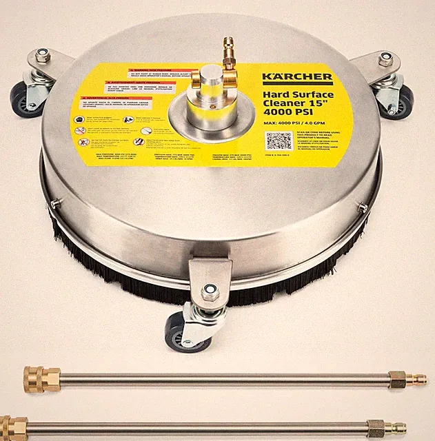 Kärcher Pressure Washer Surface Cleaner 15", 3 Wheels, Stainless Steel, Quick Co