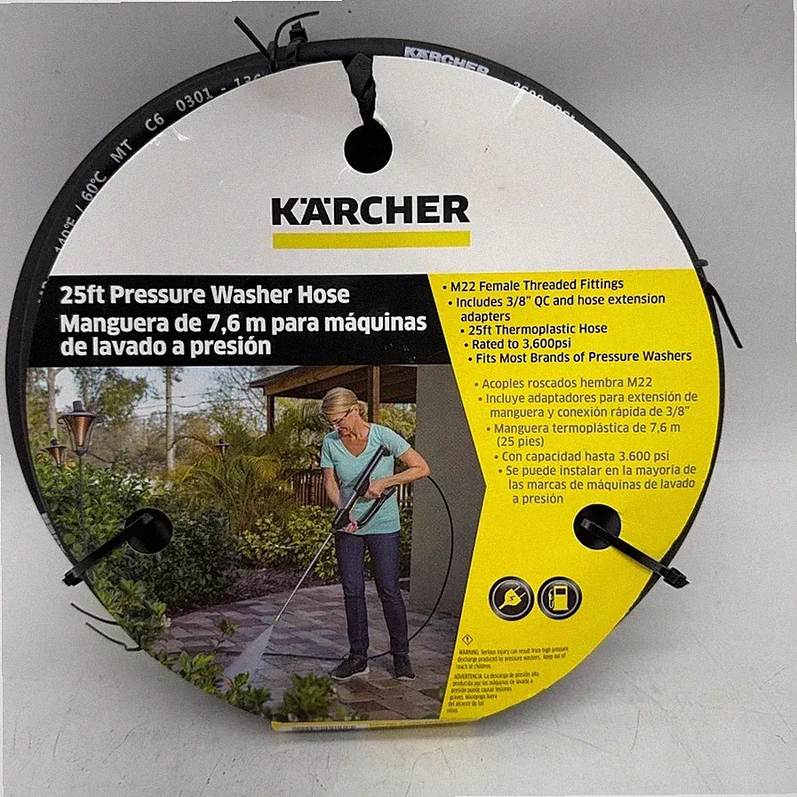 Karcher 25 ft 3600 PSI Replacement Extension Hose Quick-Connect M22