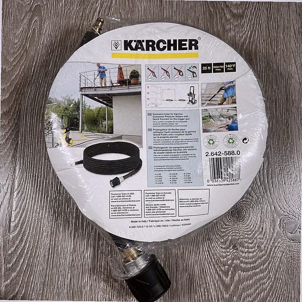 KARCHER Extension Hose Pressure Washer 2000 PSI 25' Quick Connect 2.642-588.0