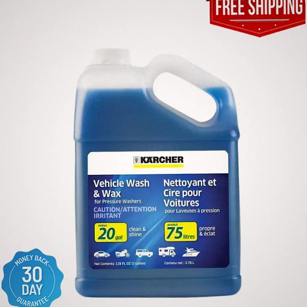 Karcher Gal. Car Wash & Wax Pressure Washer Cleaning Detergent Soap Concentrate