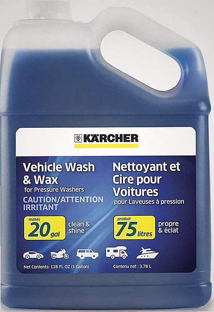 Karcher Gal. Car Wash & Wax Pressure Washer Cleaning Detergent Soap Concentrate