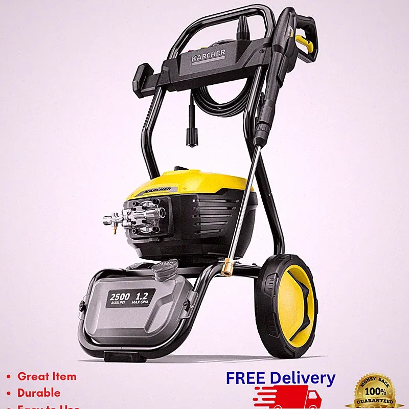 Karcher K 2500 E Electric Pressure Washer 2500 PSI 1.2 GPM Induction Motor Quiet