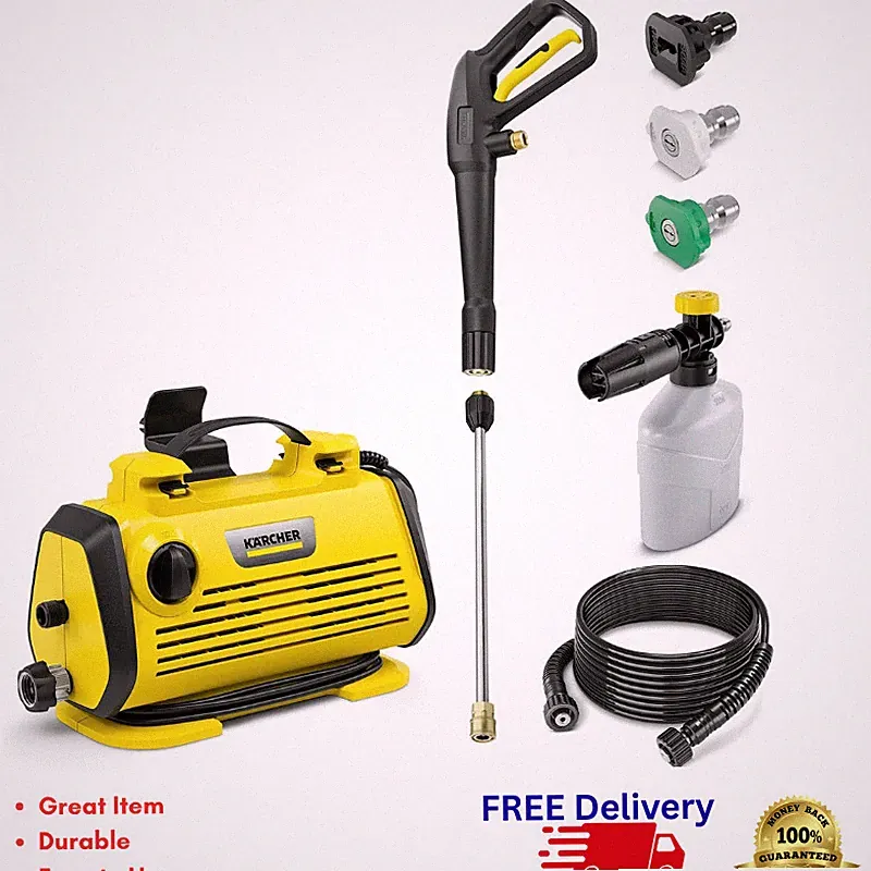 Karcher K3 Horizontal 1700 PSI Electric Pressure Washer Power Foam Cannon Patios
