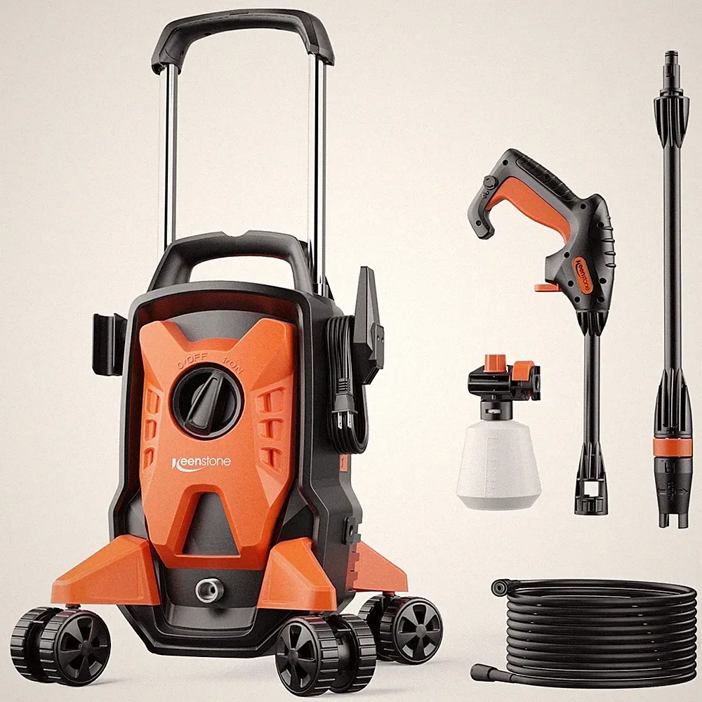 Keenstone Electric Pressure Washer, 4000 PSI, 2.8 GPM, Adjustable Nozzle 0-120