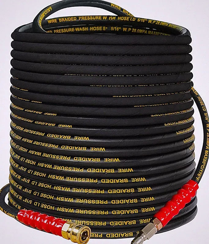 Kink Resistant 100FT 4000PSI Pressure Washer Hose 3/8" Quick Connect Wire Braide