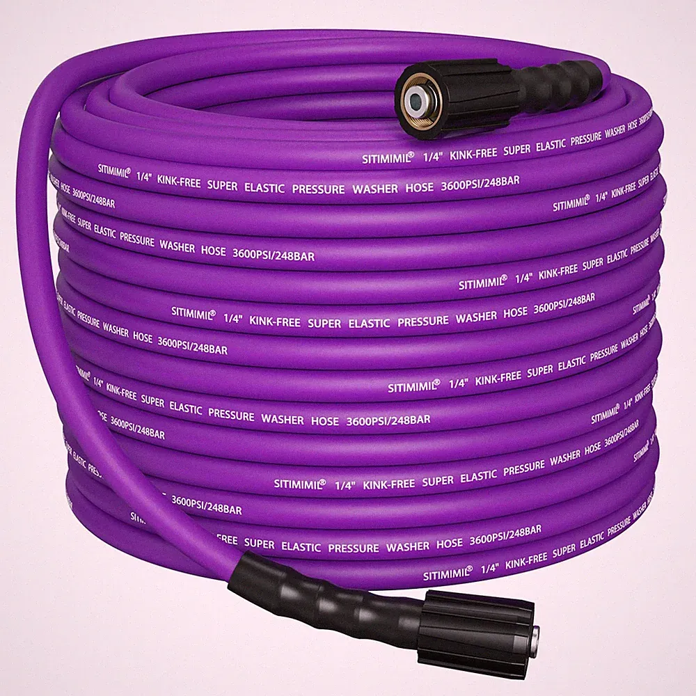 ® Kink Resistant Super Flexible 1/4" Pressure Washer Hose 50FT, 3600PSI, M22-...
