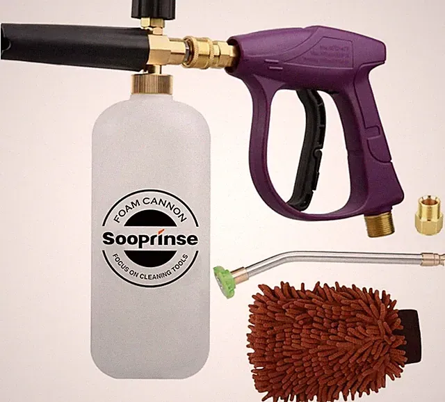 Kit De Canon De Espuma Con Pistola De Lavado Y Vara Para Canaletas Lujo