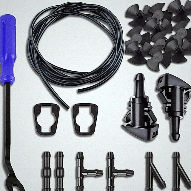 Kit De Manguera De Lavado De Parabrisas 22 Pcs Juego Liquido De Lavado De 4 M