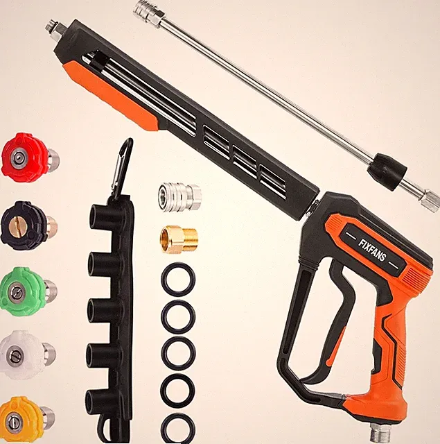 Kit de pistola para hidrolavadora, 5000 PSI, con mango y extensión de varilla de