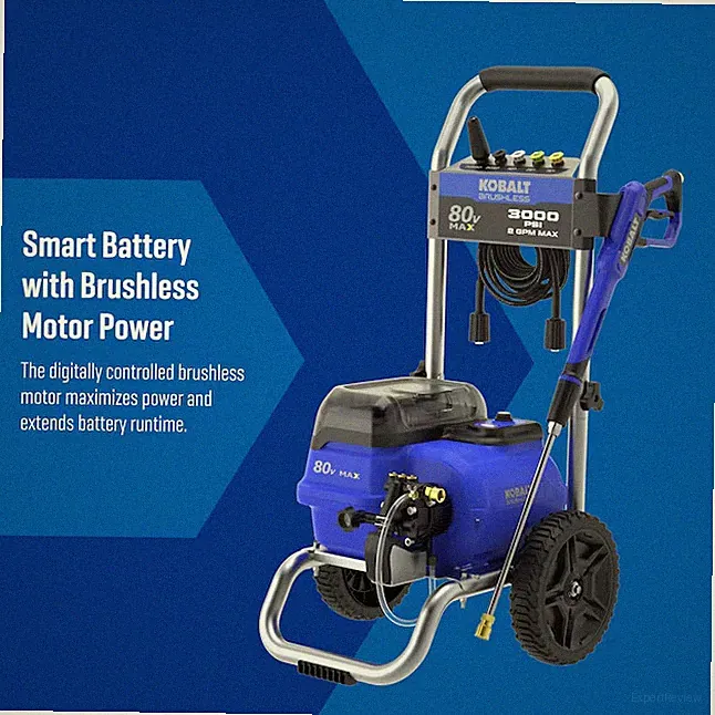 Kobalt 80v 3000-PSI 2-GPM Cold Water Battery Pressure Washer 5 Tips Tool Only
