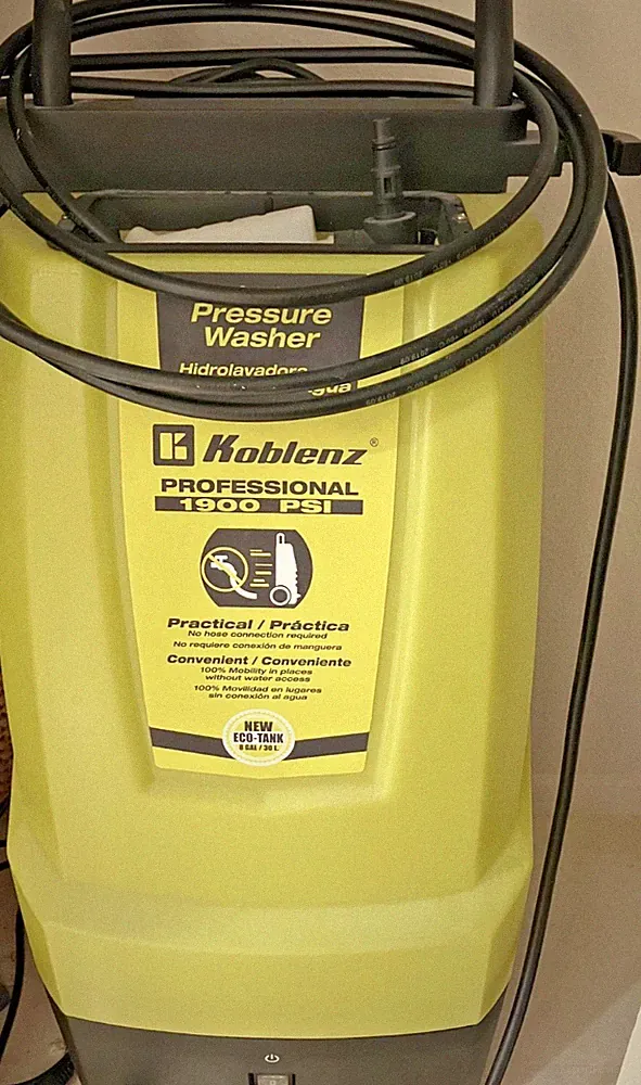 Koblenz, Self-Contained Pressure Washer, Pressure 1900 PSI, Flow 1.19 GPM, Volts