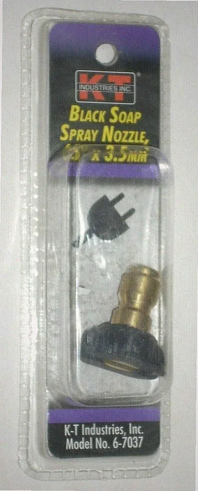 KT Industries 6-7037 Black Soap Nozzle for Pressure Washer 65 Deg x 3.5 mm