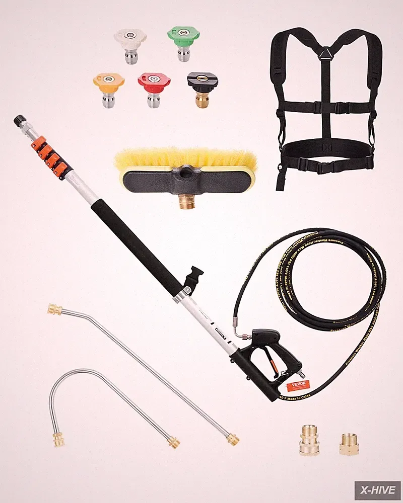 Lances Wands 1 VEVOR Pressure Washer Telescoping Wand 18 ft 4000 psi Telescopic