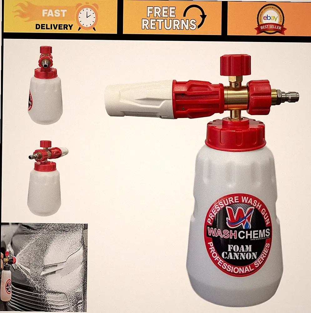 Large Mouth Foam Cannon Pressure Washer Gun - Car Wash Tool, High Foam Output