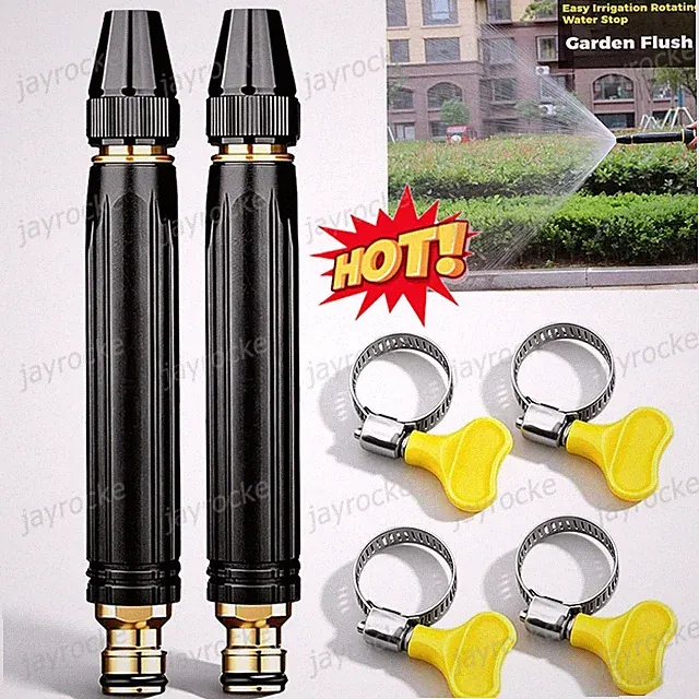 Larnto High Pressure Water Gun Nozzle Adjustable Spray Patterns for Car Garden