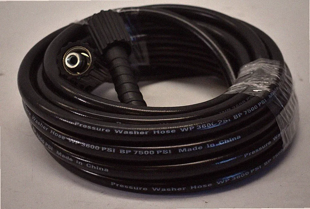Light Duty Pressure Washer Hose 5/16" x 25' 3500 PSI WP 7500 PSI BP Black