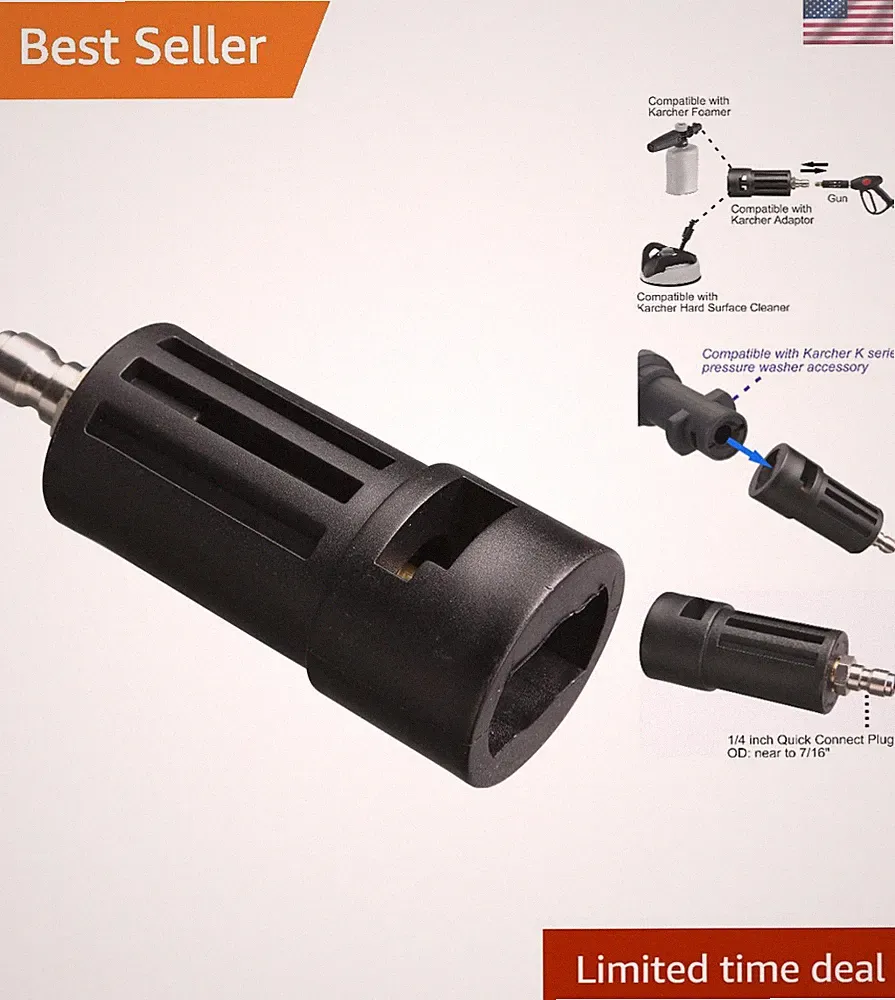 Lightweight 1/4'' Quick Connect Adapter for Karcher Pressure Washer Accessories