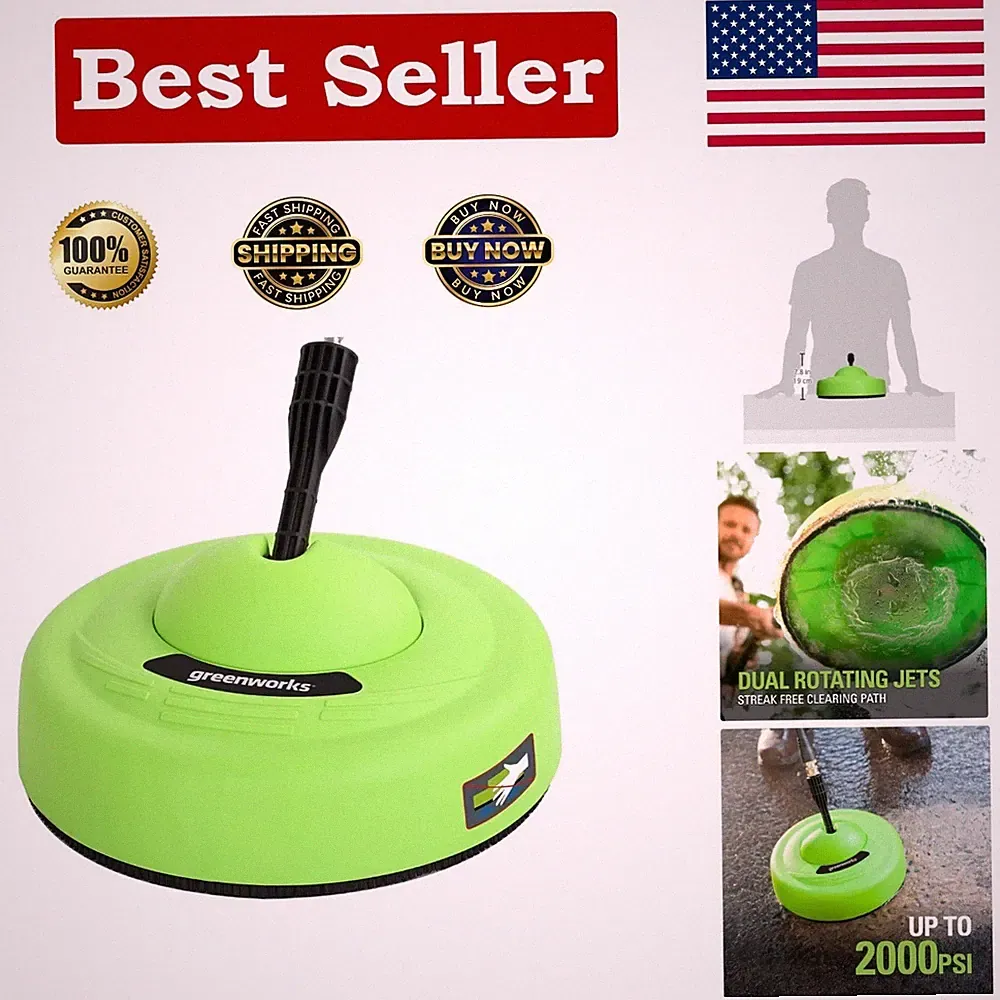 Lightweight 11" Surface Cleaner Attachment for Patios, Decks, and Driveways