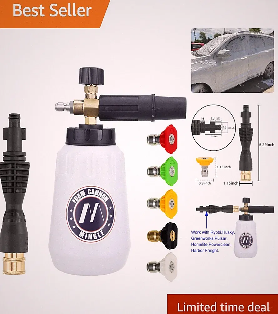 Lightweight Foam Cannon Kit - Perfect for Car Wash, Roof & Driveway Cleaning