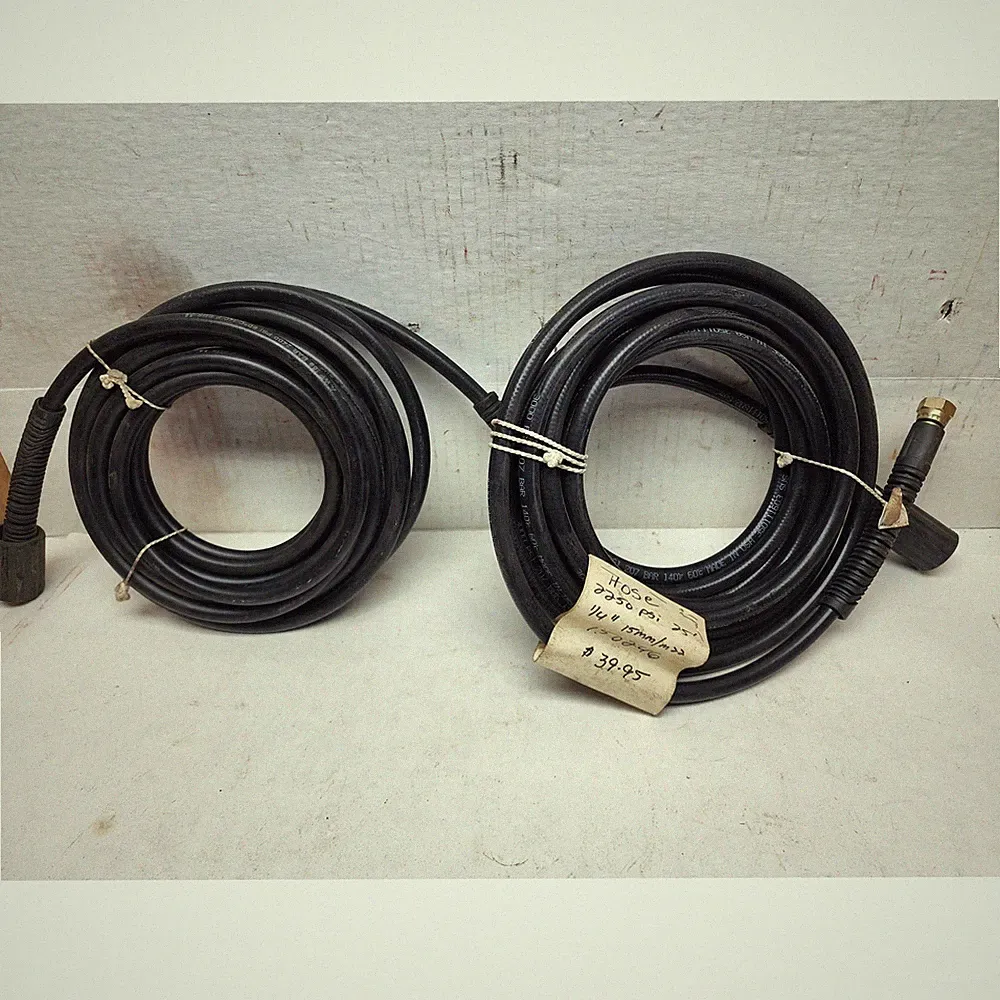 Lot 2 Pressure Washer Hose, 3000 PSI, 25ft. x 1/4in., 15mm x M22 Connectors