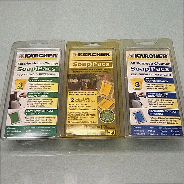 Lot Of 3-12pk Karcher Various Soap Pacs Concentrated Cleaner For Pressure Washer
