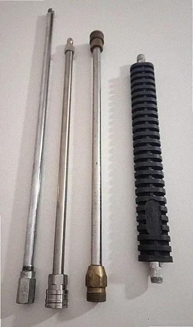 Lot of 4 Power Pressure Washer Extension Wands Stainless Steel Attachments