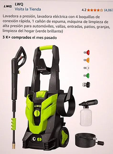 LWQ S5 Cold Water Electric Pressure Washer Quick Connect, Gun Hose Nozzles