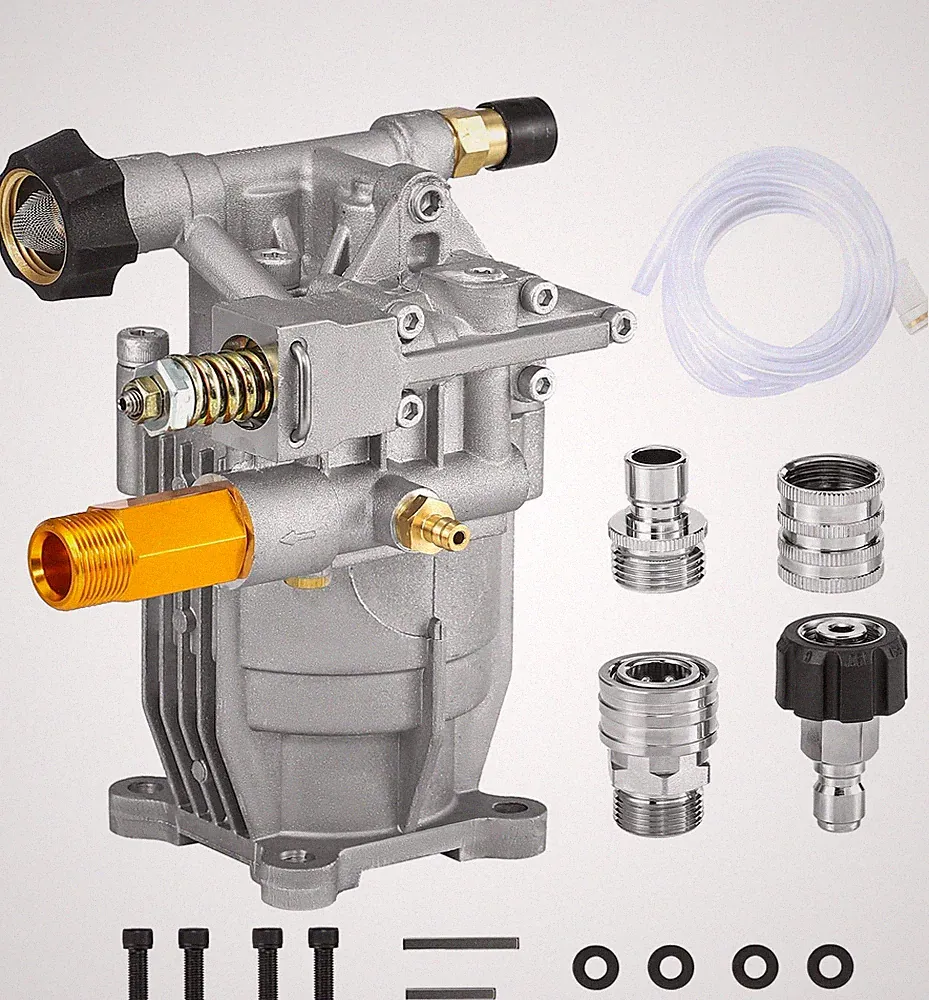 M MINGLE 3/4 Shaft Horizontal Pressure Washer Pump - 3000 PSI Power Washer Pump