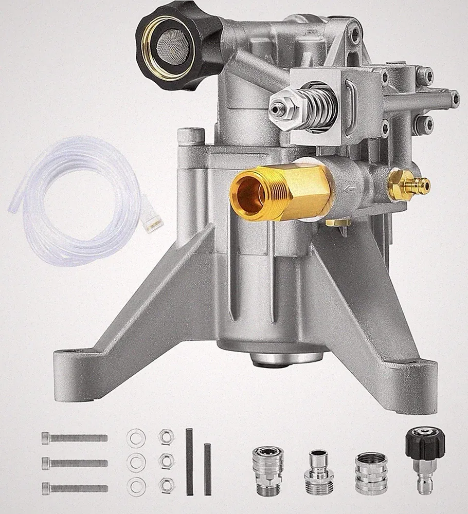 M MINGLE 3000 PSI Vertical Pressure Washer Pump 7/8” Shaft Rear Outlet 2.4 GPM