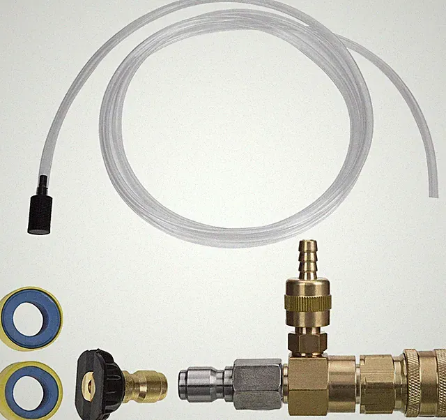 M MINGLE Adjustable Chemical Injector Kit for Pressure Washer, Soap Injector, 3/
