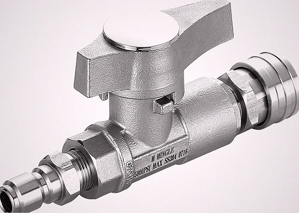 M MINGLE Ball Valve Pressure Washer, 3/8" Quick Connect for silver