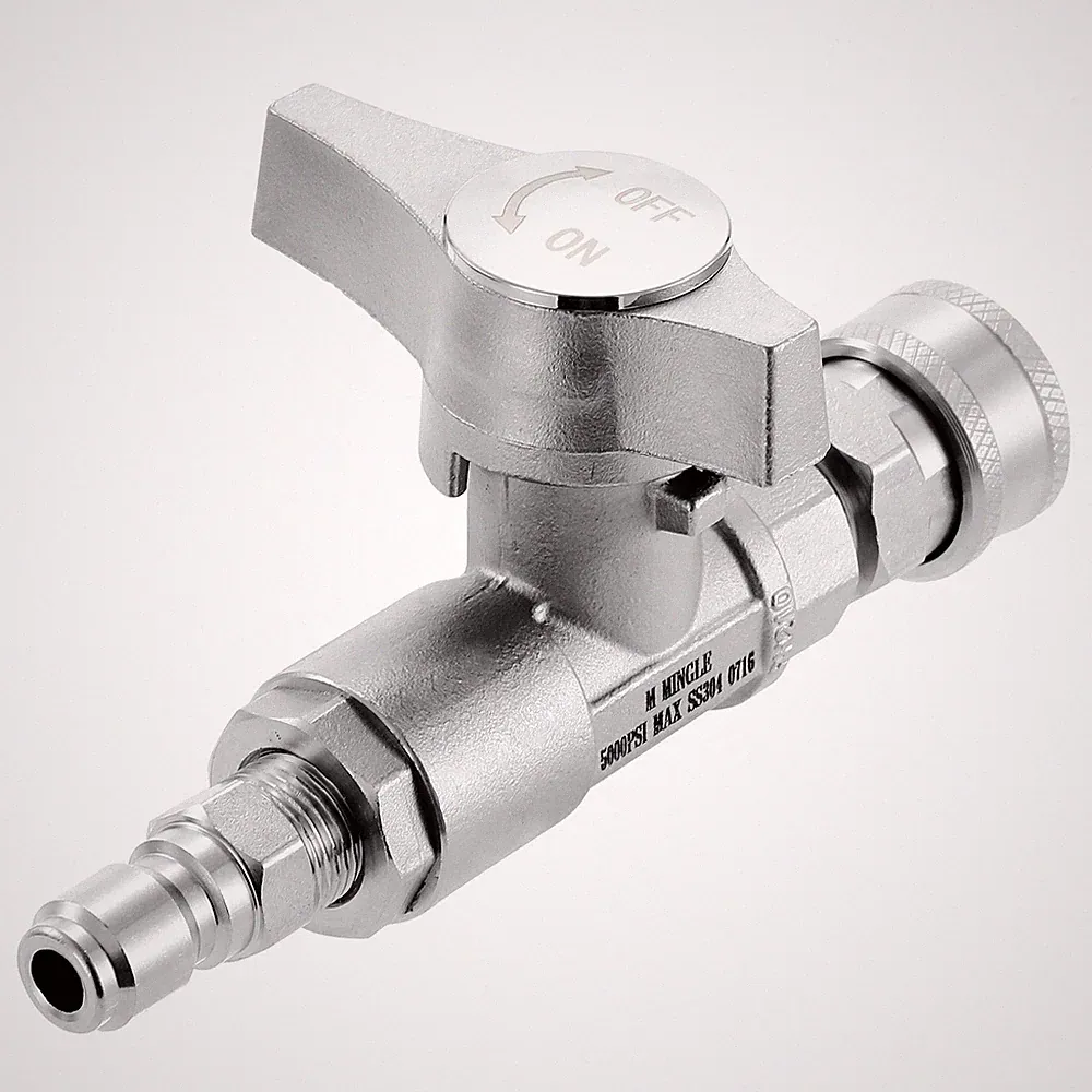 M MINGLE Ball Valve Pressure Washer, 3/8" Quick Connect Shut Off Valve