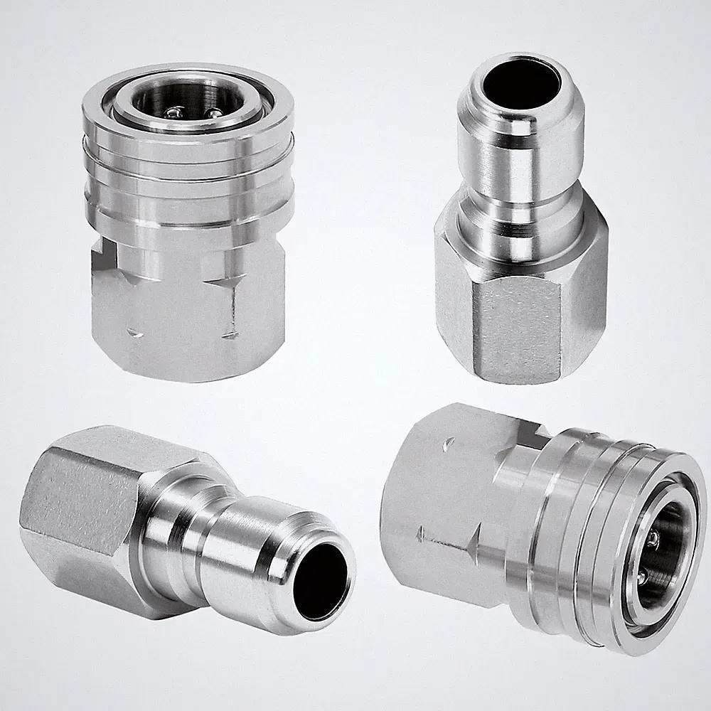 M MINGLE Ball Valve Pressure Washer Adapter, 2 Sets 3/8 Inch 1.6 inch, Silver