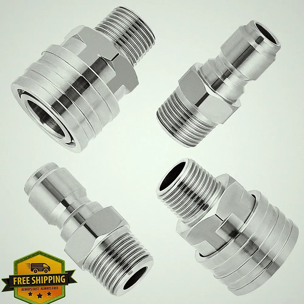 M MINGLE Ball Valve Pressure Washer Adapter 3/8" Quick Connect Fittings Set