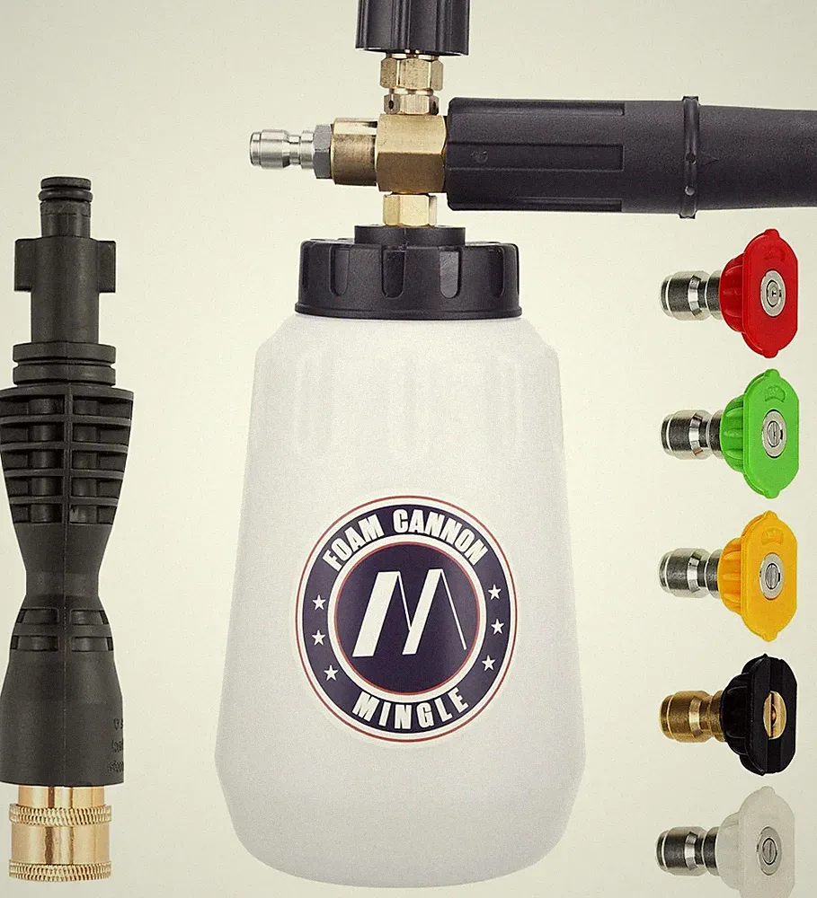 M MINGLE Foam Cannon, Compatible with Portland Husky and Ryobi Power Washer | 1L