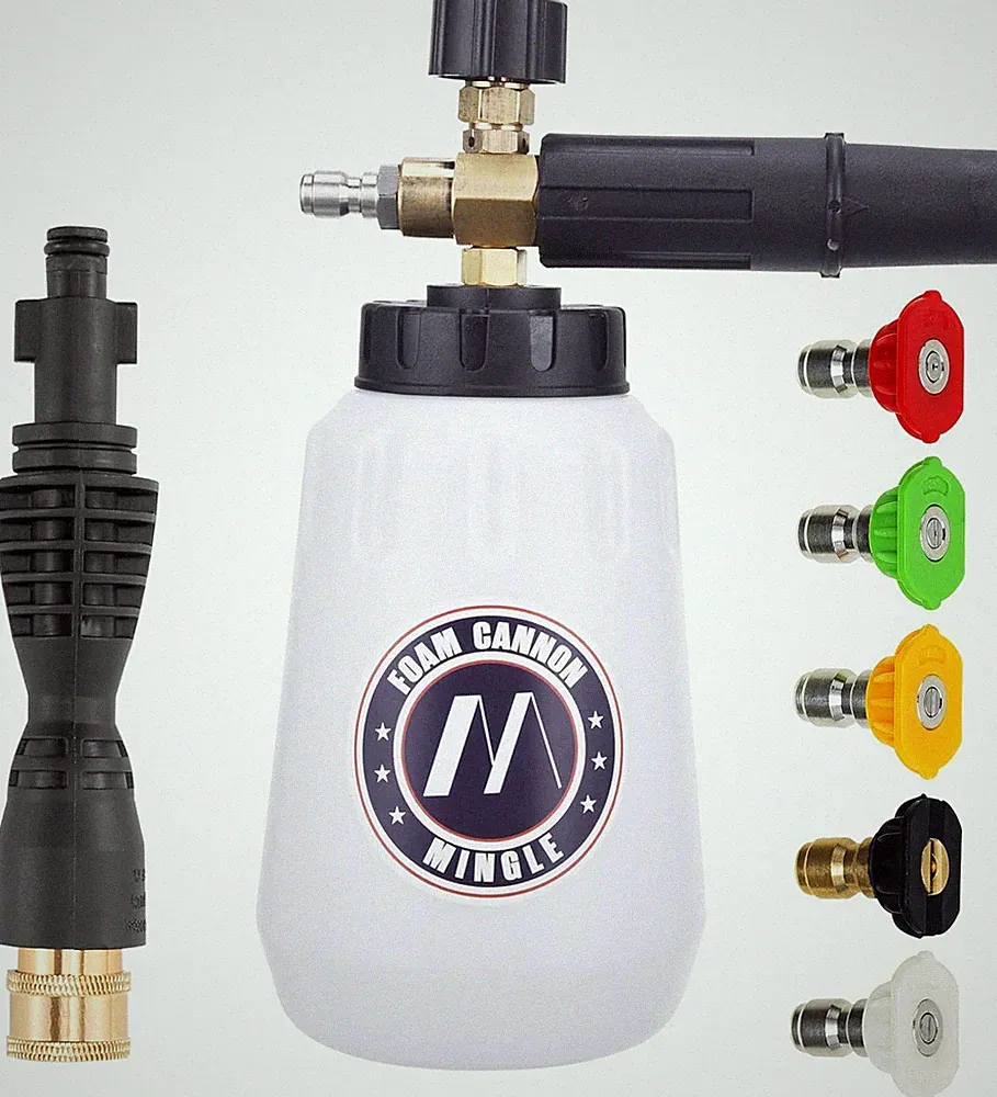 M MINGLE Foam Cannon, Compatible with Portland Husky and Ryobi Pressure Washer