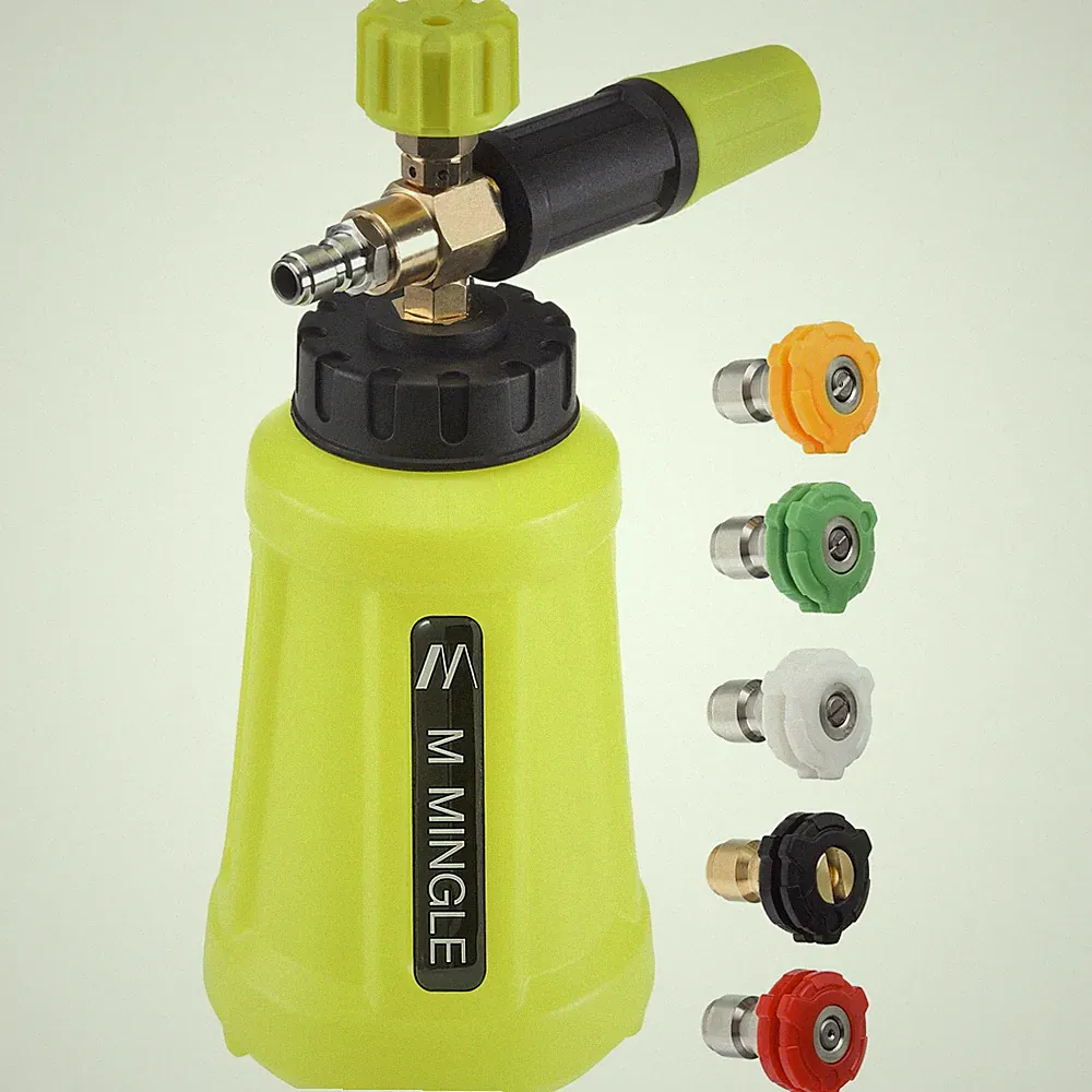 M MINGLE Foam Cannon for Pressure Washer, Car Cannon, Yellow