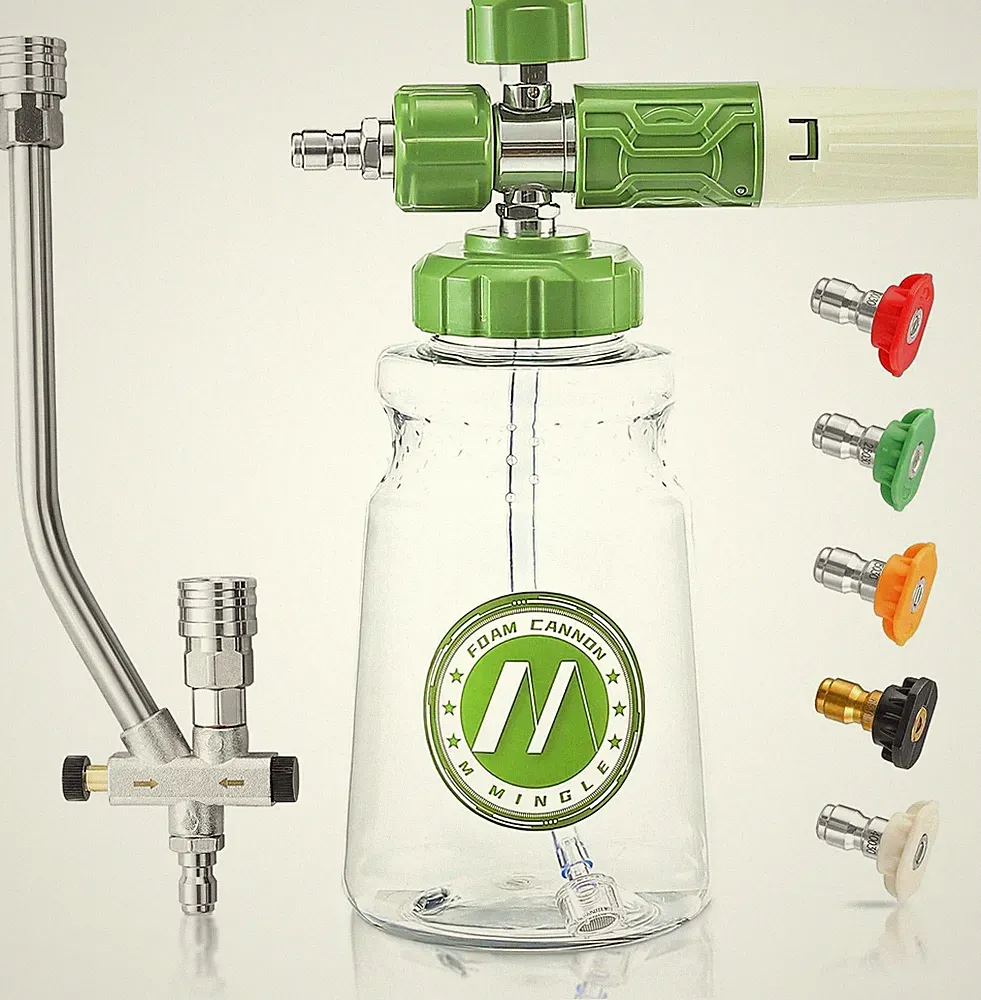 M MINGLE Foam Cannon for Pressure Washer with Dual-Connector Tool - Dual Lanc...
