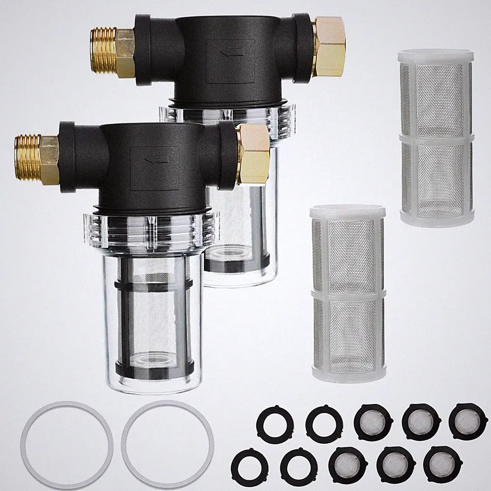 M MINGLE Garden Hose Filter for Pressure Washer Inlet, 2 Pcs