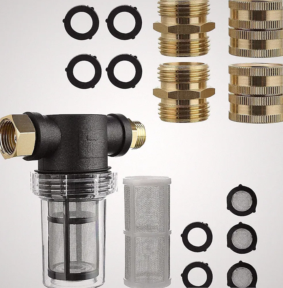 M MINGLE Garden Hose Filter for Pressure Washer Inlet Water, Garden Hose Adapter