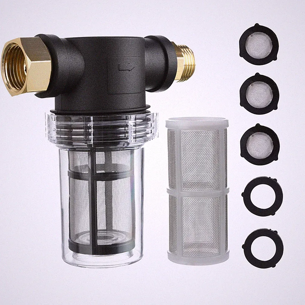 M MINGLE Garden Hose Filter for Pressure Washer inlet Water, Inline 1 pcs