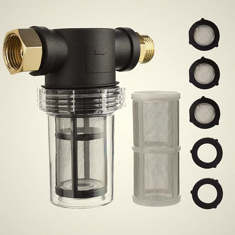 M MINGLE Garden Hose Filter for Pressure Washer inlet Water, Inline 1 pcs