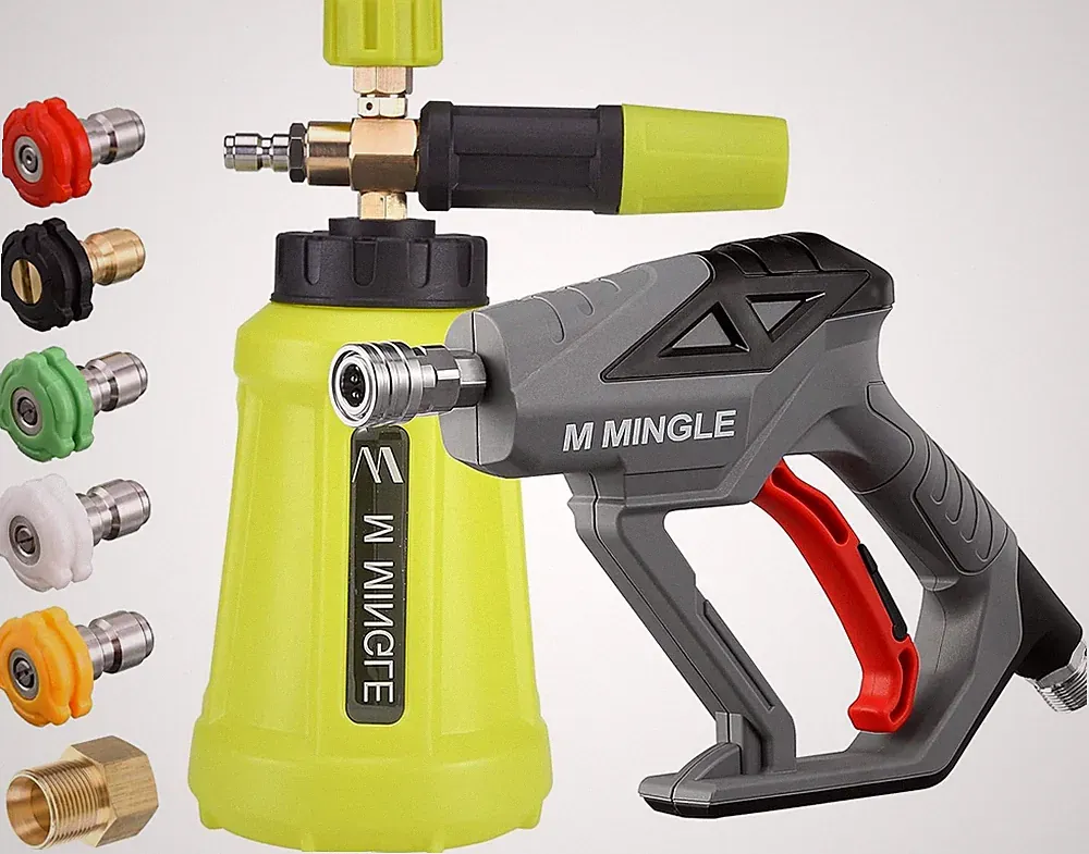 M MINGLE High Pressure Washer Gun Snow Foam Lance, 4000 PSI Cannon Foam Blaster